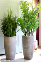 Concrete New 2, wysokiej jakości sztuczna trawa w betonowej donicy, wys.170cm