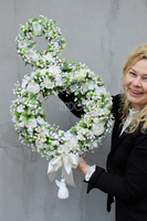 dekoracyjne wianki na drzwi / stroiki na stół / drzwi Pierwsza Komunia, śr. ok. 42,21,20,11cm