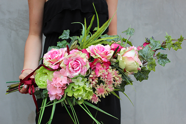 dekoracja, wiązanka nagrobna Flawia, wym.65cm