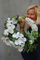 Dzika Orchidea, efektowny wianek na drzwi śr.38cm