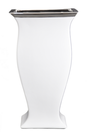 wazon ceramiczny White Glamour, wym.35x10.5x20cm