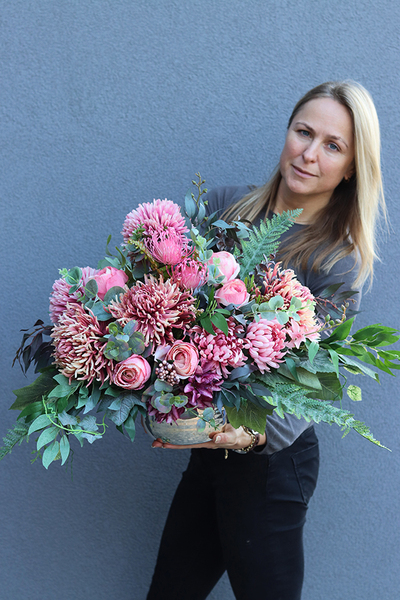 Astry, komplet dekoracji nagrobnych, bukiet & kompozycja