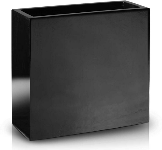 Fiberglass Fiber donica Rectangle Black 55x28x60cm