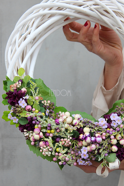 dekoracyjny wianek wiosenny Telimena, śr. 36cm