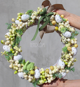 dekoracyjny wianek wielkanocny Koronkowy 8, śr.30cm