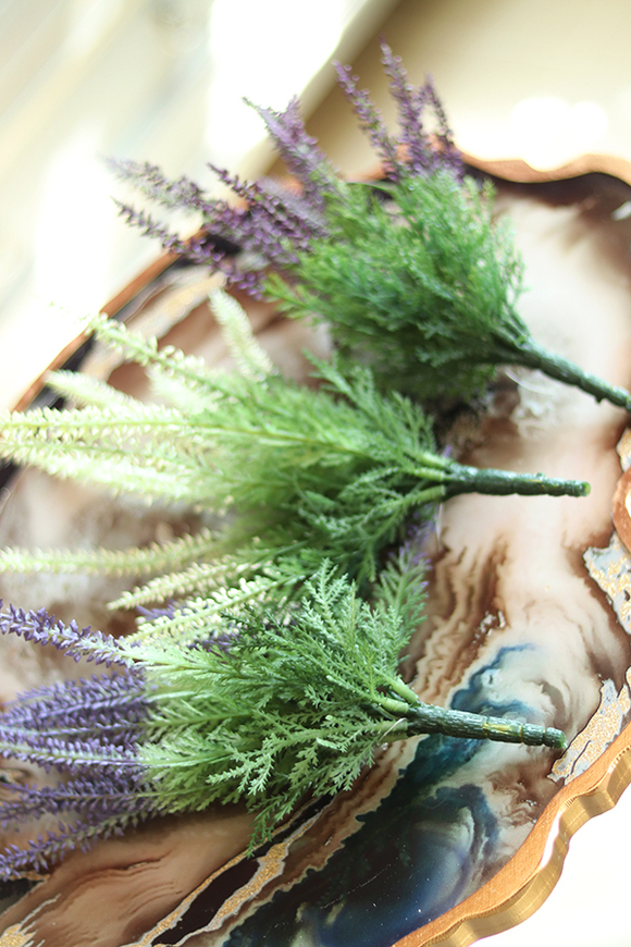 gałązka kwiatowa, wrzos - biały, 1szt, dł.18cm