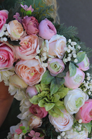 duży wieniec nagrobny, Różowy Anioł, śr. 66cm  