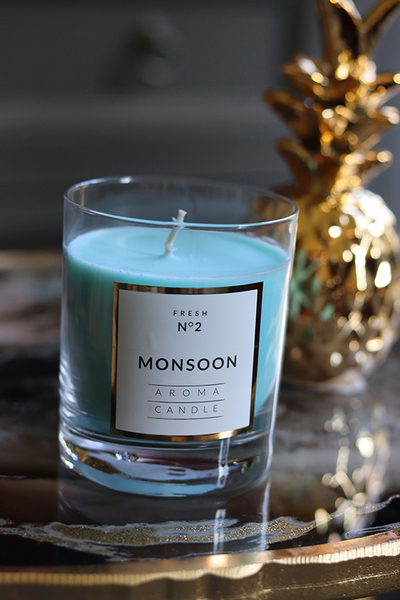 świeca zapachowa w szkle, A&C Monsoon, 250g