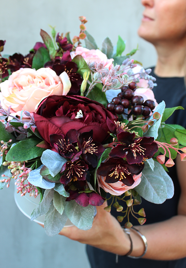 box, flowerbox, kompozycja kwiatowa Tellano, wys.26cm