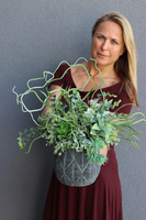 Mediterano, sukulenty, kompozycja ze sztucznych roślin, wys.46cm  