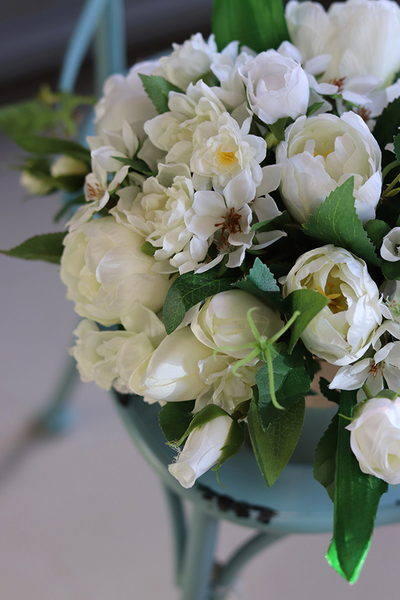 Agarana Gold, kompozycja kwiatowa na stół, wys.23cm