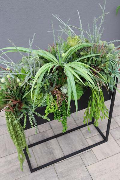 Asia Modern Resato, sukulenty w donicy na stojaku, wys.95x77x40cm 