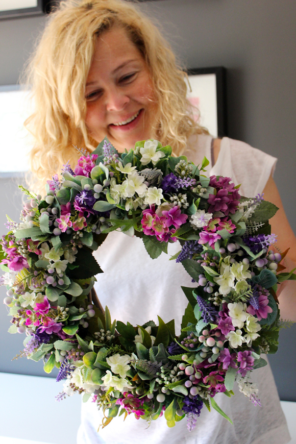 dekoracyjny wianek na drzwi Theresa, śr.34cm