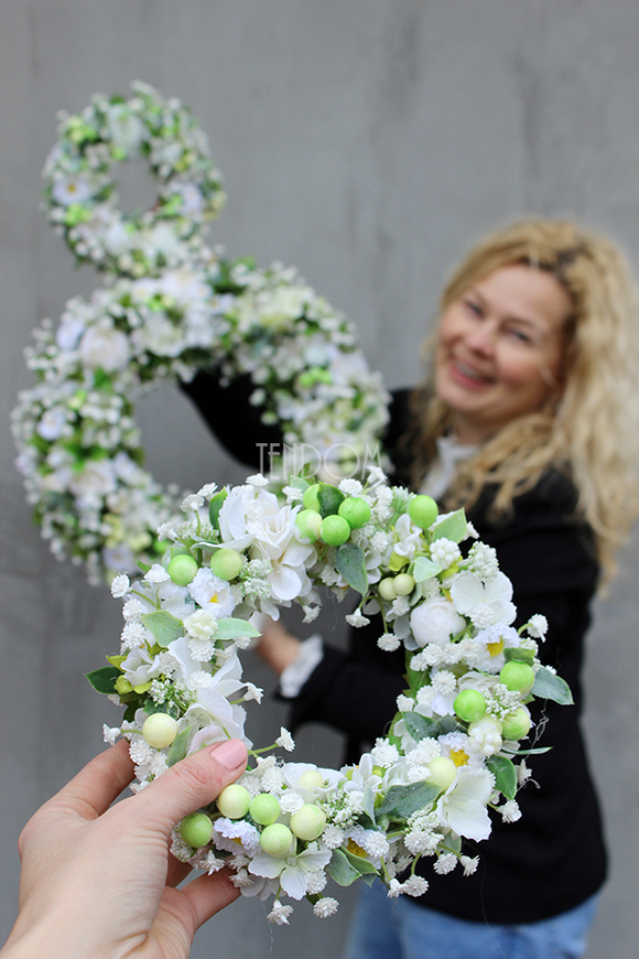 dekoracyjne wianki na drzwi / stroiki na stół / drzwi Pierwsza Komunia, śr. ok. 42,21,20,11cm