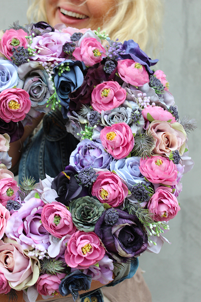 bardzo efektowny wianek Pranella, śr.41cm 