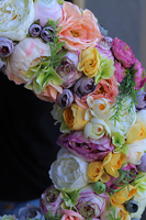 Bardzo duży dekoracyjny wianek wiosenny Kamasylvia, wym.58cm