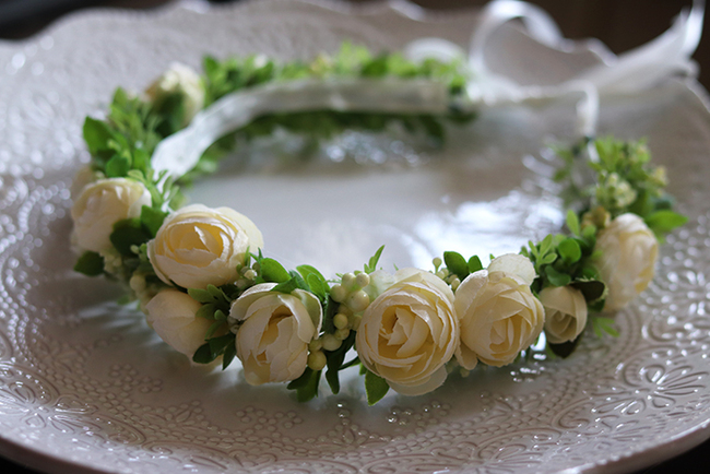 Celissa 2 komunijny kwiatowy wianek na głowę, rozmiar uniwersalny