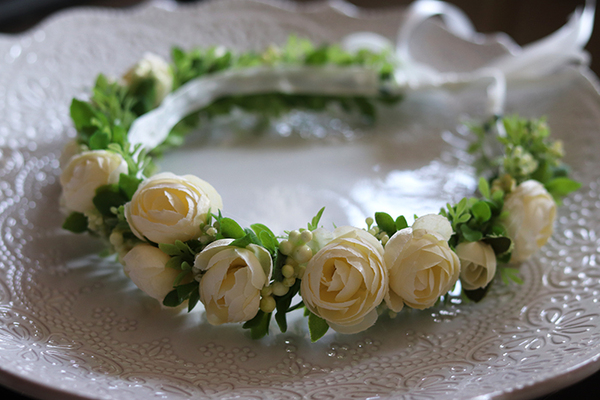 Celissa 2 komunijny kwiatowy wianek na głowę, rozmiar uniwersalny