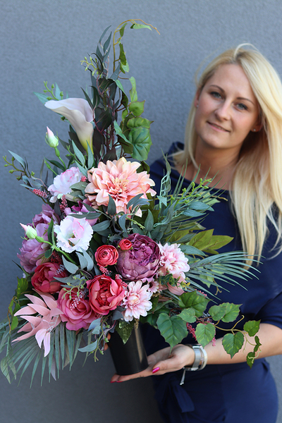 Dellano, elegancki komplet dekoracji nagrobnych, kompozycja + bukiet