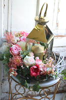 nagrobny wieniec z lampionem, Berana, śr.48cm