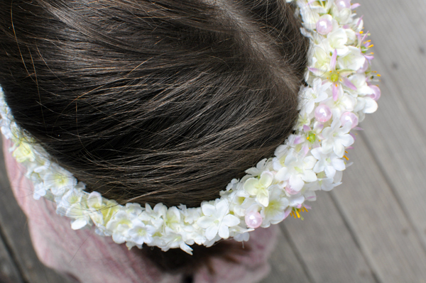 komunijny wianek na głowę Matylda, rozmiar uniwersalny, dziecięcy