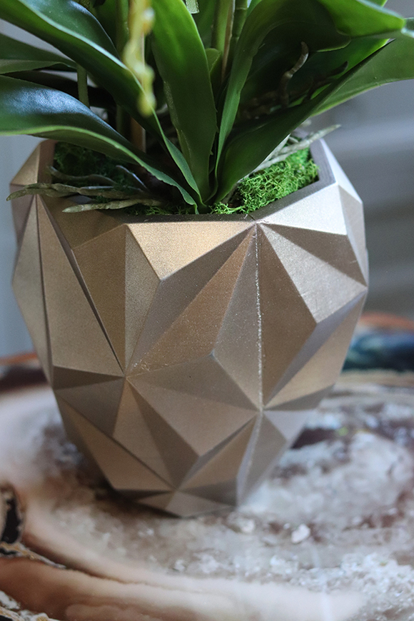 Design Toupe, efektowny storczyk w nowoczesnej donicy, wys.73cm