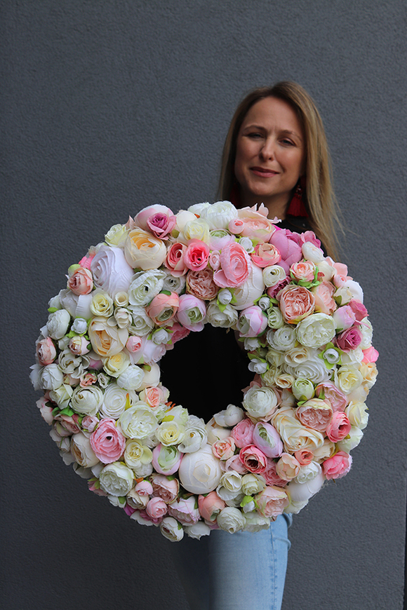 Bella Pastels, ogromny wianek na drzwi, śr.48cm