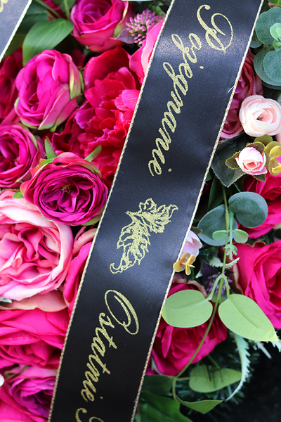 kompozycja / wiązanka pogrzebowa Tranquilla Amarant, dł.65cm 