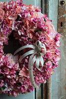 Bellinas 2 Hortensja, bogaty wianek na drzwi, śr.40cm   