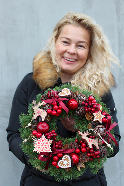 bożonarodzeniowy wianek / stroik Home Sweet Home śr.28 cm