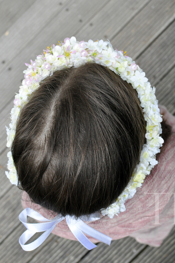 komunijny wianek na głowę Matylda, rozmiar uniwersalny, dziecięcy