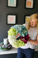 Hortensja Kolory wianek na drzwi, śr.38cm 