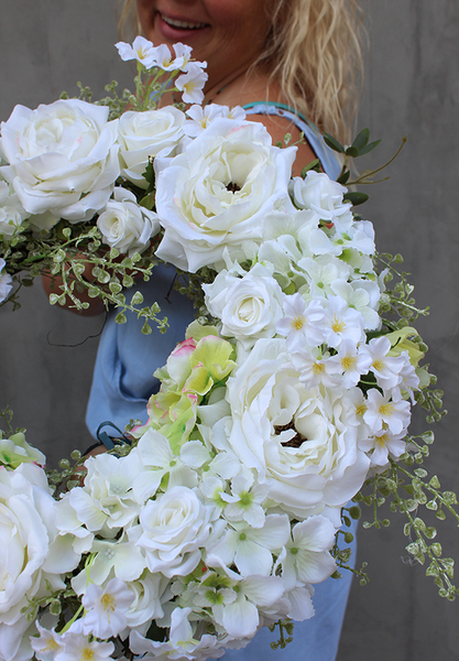 elegancki wiszący wiosenny wianek na drzwi, Maria Magdalena, śr.50cm