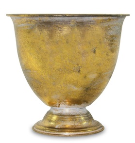 metalowa osłonka / donica / naczynie Gold Home, 19x20x20cm