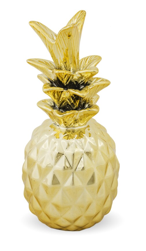 Ananas Gold, figurka ceramiczna, wys. 17.5x7cm