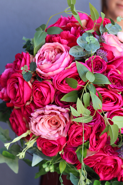 kompozycja / wiązanka pogrzebowa Tranquilla Amarant, dł.65cm 