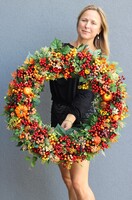 bardzo efektowny, ogromny wianek Autumn Extra 3, śr.70cm 