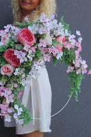 Florina Subtelle, wyjątkowy wianek na drzwi na obręczy, śr.52cm