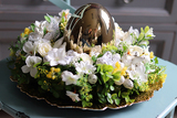 Easteria Kurnikova, wielkanocny stroik z porcelanowym jajem, śr.35cm