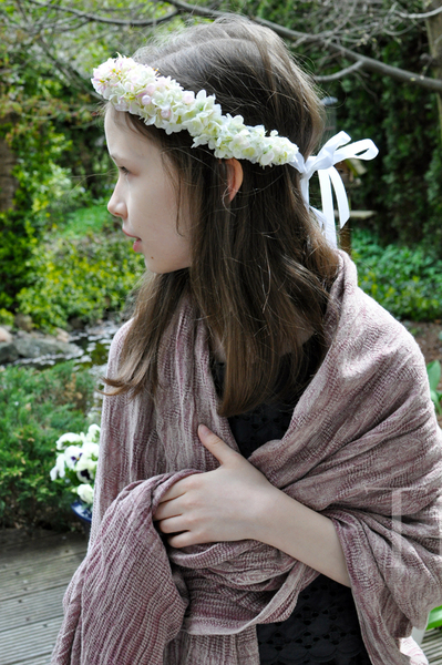 komunijny wianek na głowę Matylda, rozmiar uniwersalny, dziecięcy