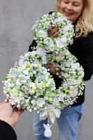 dekoracyjne wianki na drzwi / stroiki na stół / drzwi Pierwsza Komunia, śr. ok. 42,21,20,11cm