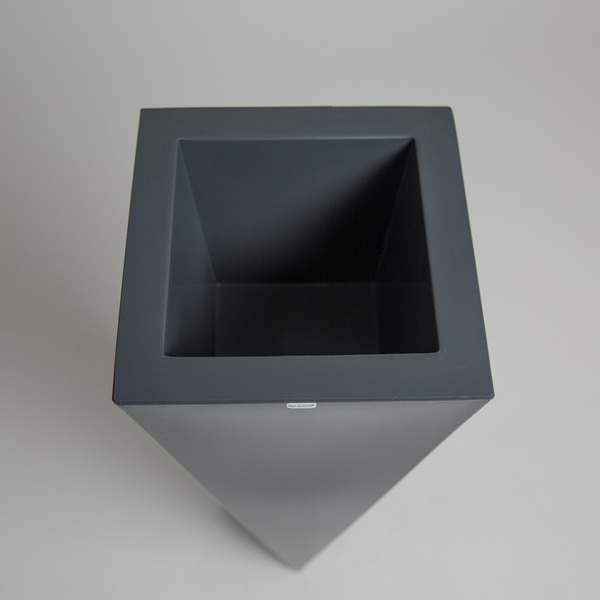 Rossa donica antracyt z wewnętrzną półką 38x75cm