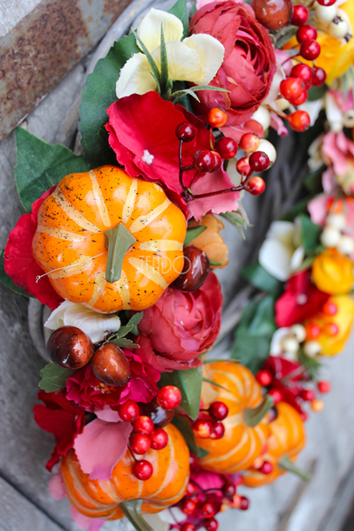 czarująca Radosna Jesień / efektowny wianek na drzwi śr.40cm