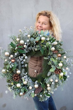 świąteczna dekoracja wianek na drzwi Green Canoe śr.50cm