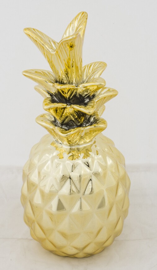 Ananas Gold, figurka ceramiczna, wys. 17.5x7cm