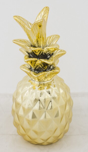 Ananas Gold, figurka ceramiczna, wys. 17.5x7cm