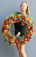 bardzo efektowny, ogromny wianek Autumn Extra 3, śr.70cm 