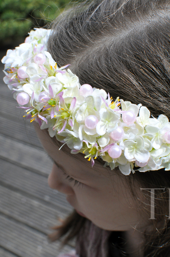 komunijny wianek na głowę Matylda, rozmiar uniwersalny, dziecięcy