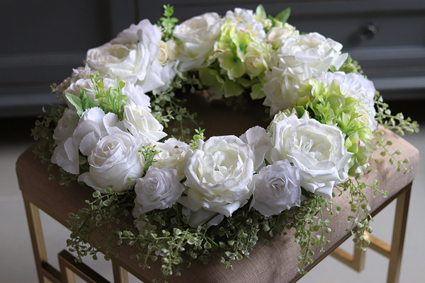 elegancki wiszący wiosenny wianek na drzwi, Maria Magdalena, śr.50cm