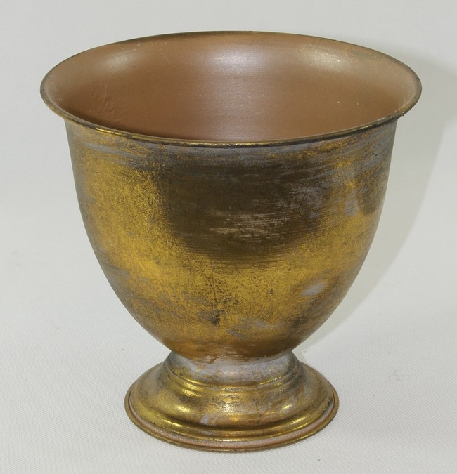 metalowa osłonka / donica / naczynie Gold Home, 19x20x20cm